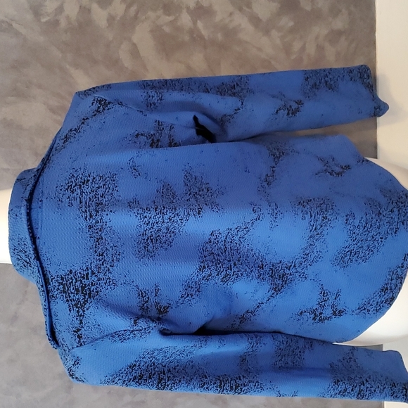 Andria Lieu Collection Blue & Black Dress Blazer Jacket Sz Small - Picture 4 of 6